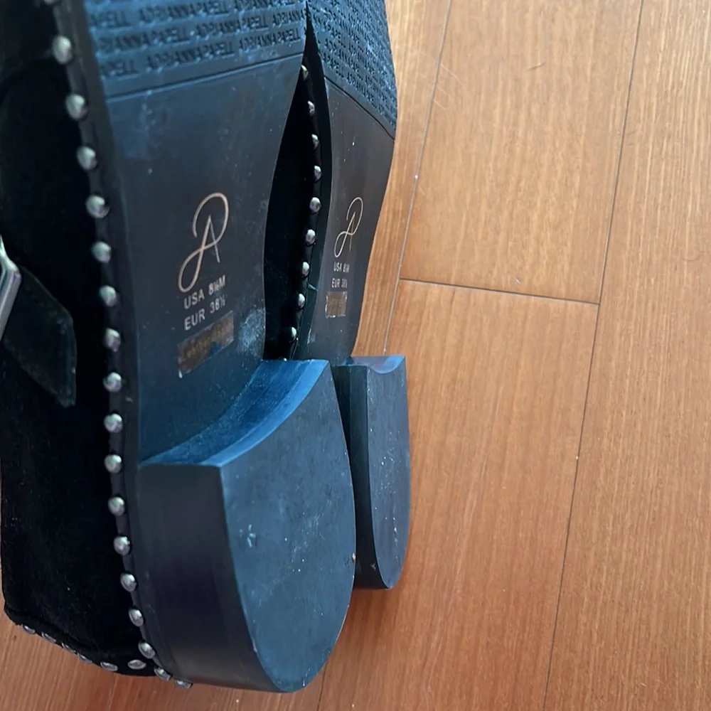 Adrianna Papell Studded Black Suede Loafers - Picture 7 of 7